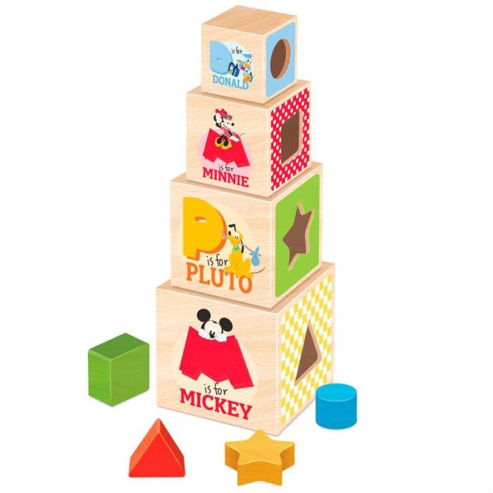 Torre cubos madera Disney 1 Torre cubos madera Disney 1