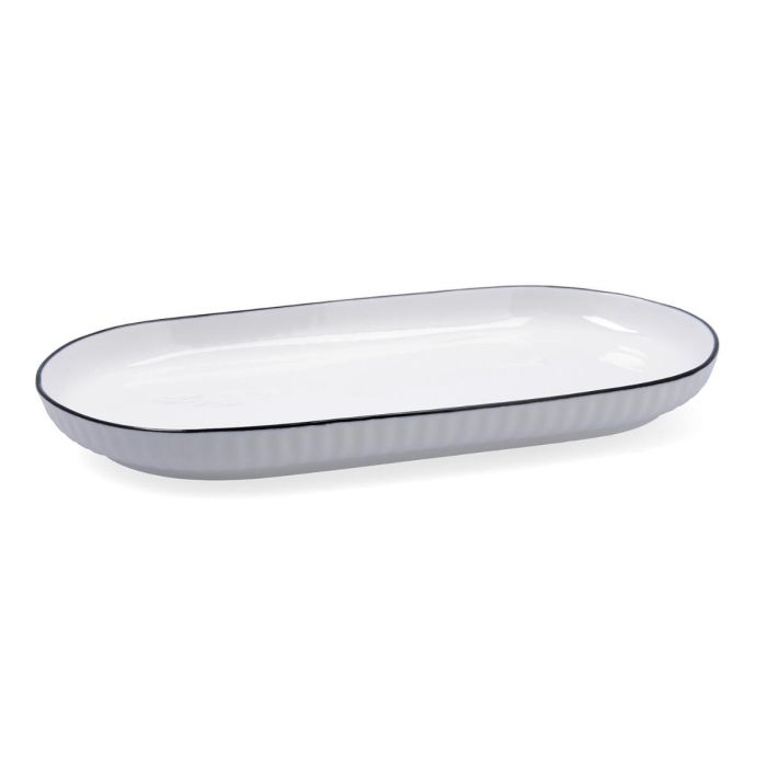 Plato Bocata Porcelana Gastro Black Quid 32x16x3 cm (6 Unidades) 0 Plato Bocata Porcelana Gastro Black Quid 32x16x3 cm (6 Unidades) 0