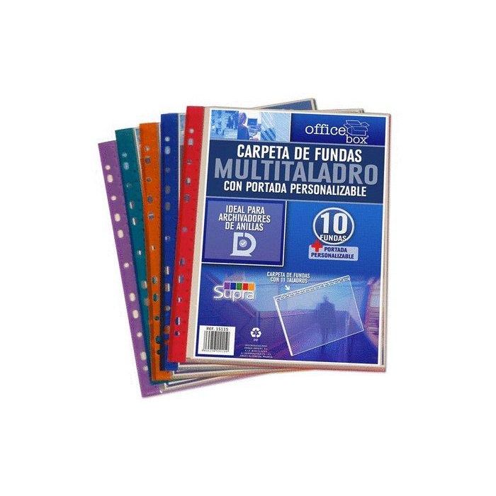 Carpeta Fundas (Tarifario) Office Box Pp Multitaladro A4 10 F. Supra Surtido (Set de 10)