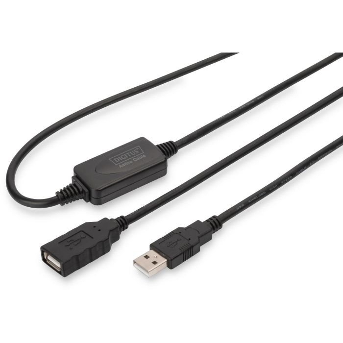 Digitus Cable Extensión Activo USB 2.0 con Repetidor 10m Tipo A Macho a Hembra 480Mbps, Negro 0 Digitus Cable Extensión Activo USB 2.0 con Repetidor 10m Tipo A Macho a Hembra 480Mbps, Negro 0