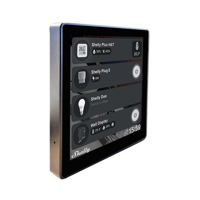 Shelly Accessories "Wall Display" Android WLAN Unterputz schwarz 1 Shelly Accessories "Wall Display" Android WLAN Unterputz schwarz 1