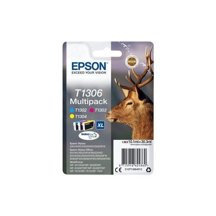 Epson Tinta Tricolor C-M-Y Multipack 30.3 ML para SX525, WD-620FW, Office B42, WD-525, WD-625FWD, WD-925FWD 0 Epson Tinta Tricolor C-M-Y Multipack 30.3 ML para SX525, WD-620FW, Office B42, WD-525, WD-625FWD, WD-925FWD 0
