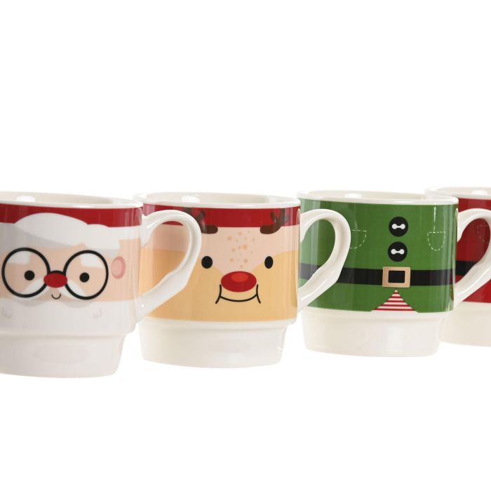 Taza Navidad Tradicional DKD Home Decor Rojo Verde 8.5 x 8.5 x 12 cm Set de 2 (6 Unidades) 2 Taza Navidad Tradicional DKD Home Decor Rojo Verde 8.5 x 8.5 x 12 cm Set de 2 (6 Unidades) 2