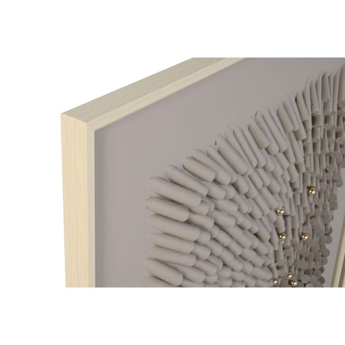 DKD Home Decor Cuadro Decorativo de Lienzo Abstracto Moderno Gris Beige 100x100 cm - Pack de 2 Unidades 3