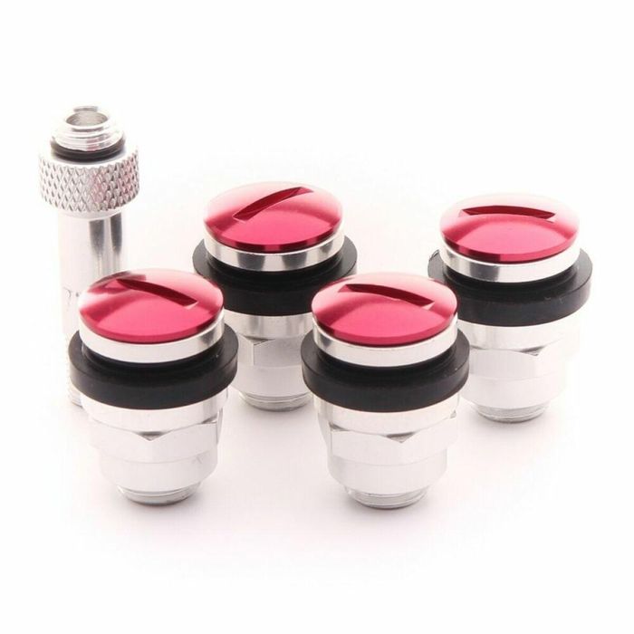 Japan Racing Set Of Flat Aluminum Air Valves Jr V1 - Red JR-JRAV1-R 1 Japan Racing Set Of Flat Aluminum Air Valves Jr V1 - Red JR-JRAV1-R 1