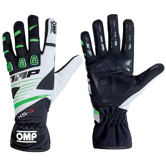 Guantes de Karting OMP KS-3 MY2018 XXS kart Blanco Negro Verde 0 Guantes de Karting OMP KS-3 MY2018 XXS kart Blanco Negro Verde 0
