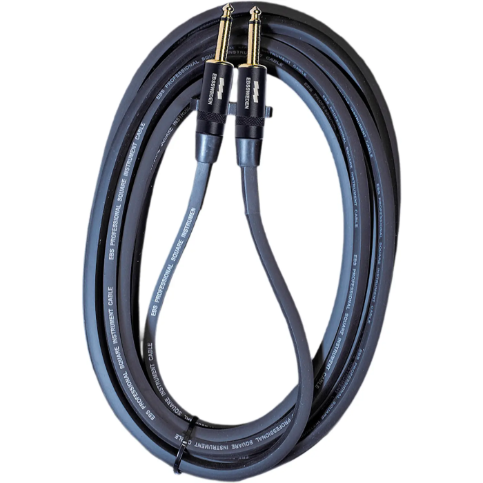 EBS Cable de Instrumento Regular Square 1/4" (6.35mm) Jack a Jack con Conectores WaveGrip Chapados en Oro 3.8m y 6.8m