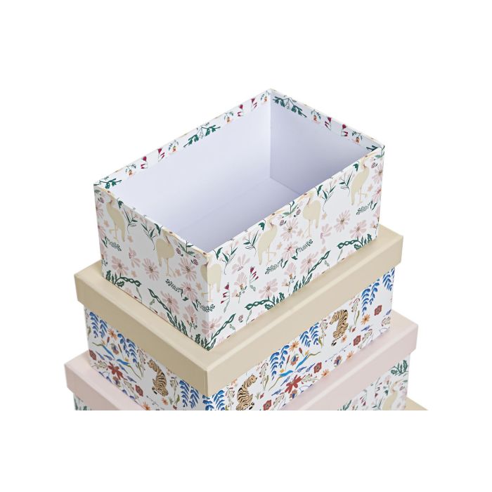 Caja Moderno DKD Home Decor Multicolor Amarillo 33.5 x 15.5 x 43.5 cm Set de 10 2 Caja Moderno DKD Home Decor Multicolor Amarillo 33.5 x 15.5 x 43.5 cm Set de 10 2