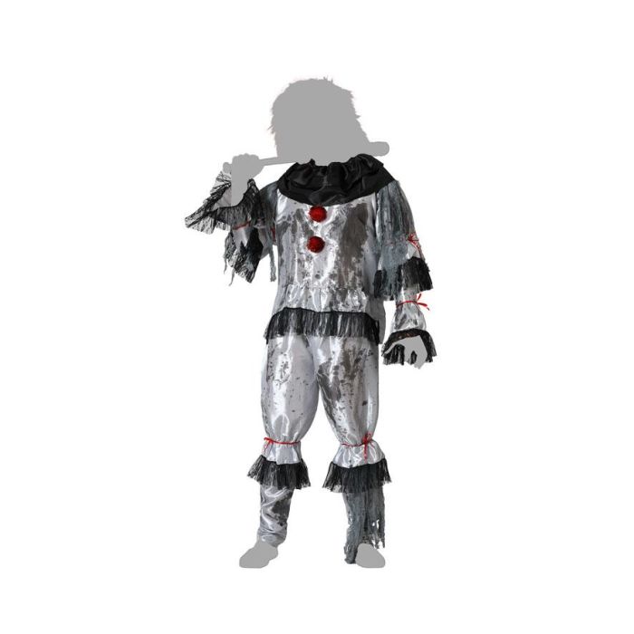 Disfraz Payaso Macabro Gris Adulto Hombre XL 4 Disfraz Payaso Macabro Gris Adulto Hombre XL 4