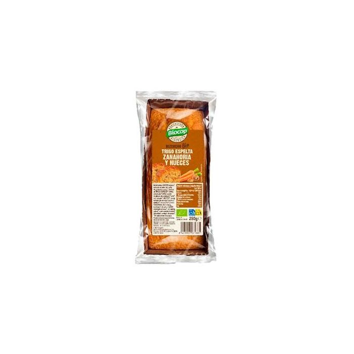 Bizcocho Trigo Espelta Zanahoria Nueces 250 Gr Bio Bizcocho Trigo Espelta Zanahoria Nueces 250 Gr Bio