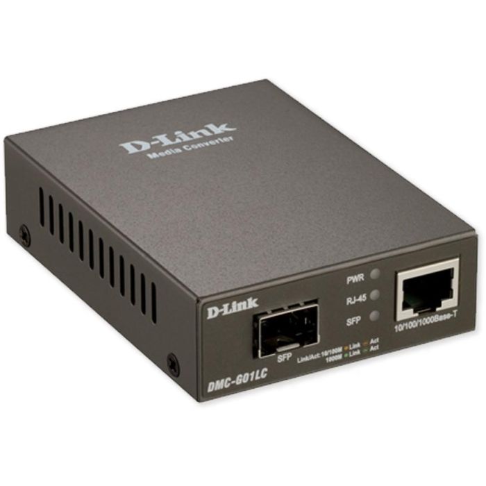 D-Link Convertidor Fibra RJ45 a SFP, Gigabit Ethernet, 10/100/1000 Mbit/s