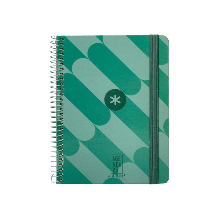 Agenda Espiral Antartik Pattern A6+ 2025 Semana Vista Color Verde Papel 80 gr 1