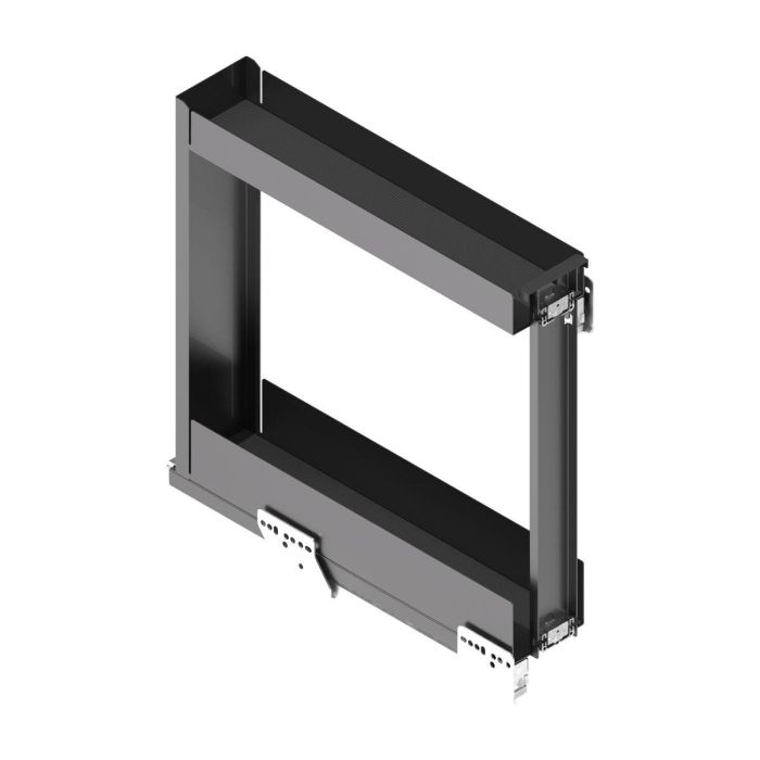 Menage Confort Botellero Extraíble Nova Flat Acero Antracita para Módulo 150 mm con Extracción Total y Cierre Amortiguado