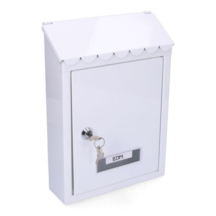 Edm Buzón de acero modelo Standard color blanco 210 x 60 x 300 mm 0 Edm Buzón de acero modelo Standard color blanco 210 x 60 x 300 mm 0