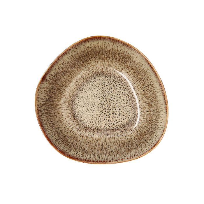 Bidasoa Ensaladera Ikonic de Cerámica Marrón Set de 3, 20x19,5x8,5 cm, con Relieves Orgánicos, Apto Lavavajillas y Microondas 1