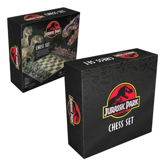 The Noble Collection Ajedrez de Mesa Parque Jurásico Oficial 32 Piezas Dinosaurios, T-Rex, Tablero 47x47 cm 1 The Noble Collection Ajedrez de Mesa Parque Jurásico Oficial 32 Piezas Dinosaurios, T-Rex, Tablero 47x47 cm 1
