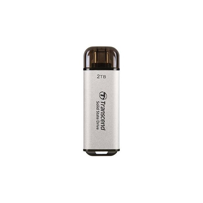 TRANSCEND ESD300S 2TB External SSD USB 10Gbps Type C Silver 0 TRANSCEND ESD300S 2TB External SSD USB 10Gbps Type C Silver 0