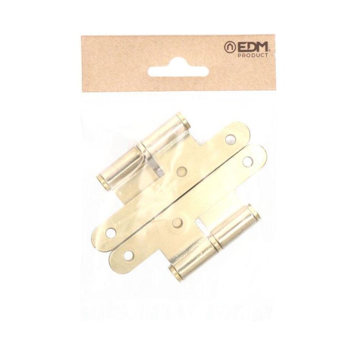 Edm Pernio pn04 sin remate y canto redondo derecha 100x58mm latón satinado 1