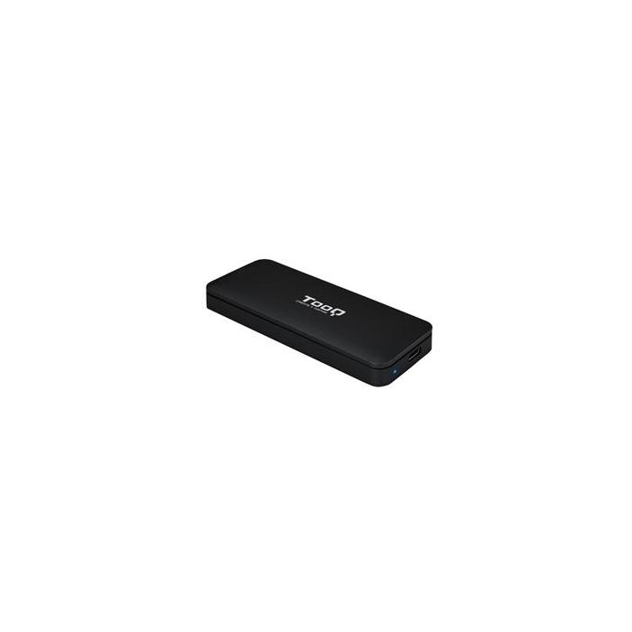 TooQ TQE-2280B Caja Externa para Disco SSD M.2 NVMe USB 3.1 Gen2 Tipo C Compatible M-Key M+B Key 2230/2242/2260/2280 Aluminio Negro Sin Tornillos