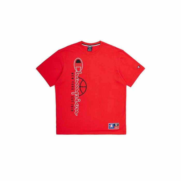 Camiseta de Manga Corta Hombre Champion Crewneck Rojo 0 Camiseta de Manga Corta Hombre Champion Crewneck Rojo 0
