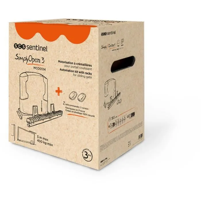 SCS Sentinel Motorización Cancela Cremallera SimplyOpen 3 SCS3701085206475 1