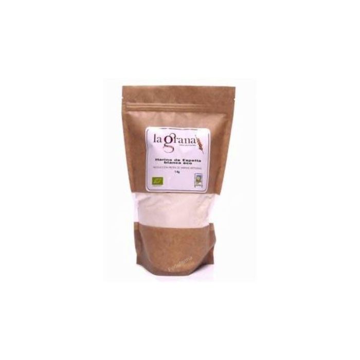 LA GRANA Harina de Espelta Blanca Ecológica 1 kg – Ideal para Repostería y Panificación Casera, Certificada Eco