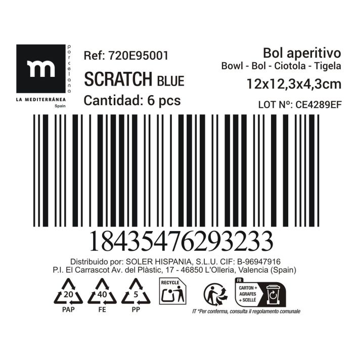 Bol Aperitivo Scratch Inde 12x12.3x4.3 cm (24 Unidades) 2 Bol Aperitivo Scratch Inde 12x12.3x4.3 cm (24 Unidades) 2