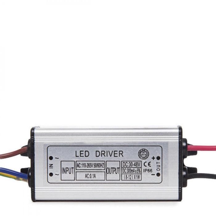 Fuente de Alimentación Driver No Dimable 10W para Foco Proyector LED, Conexión Directa 220V