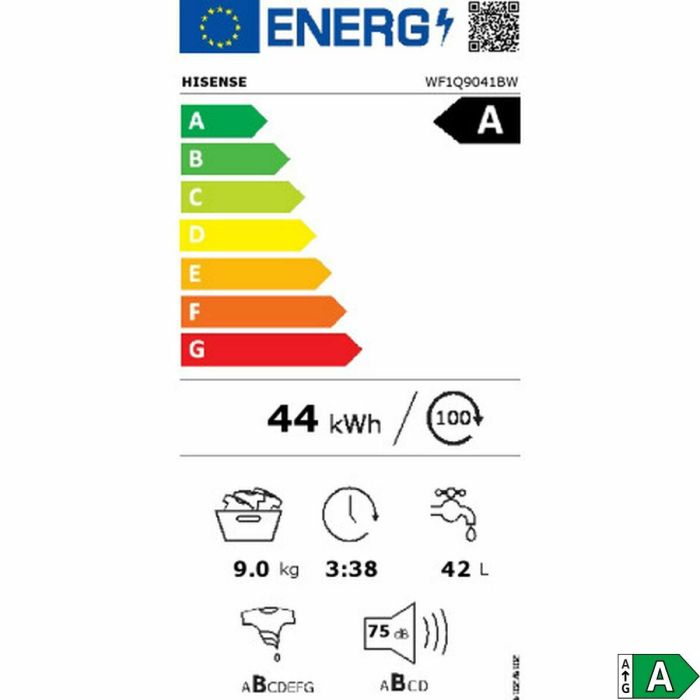 Lavadora Hisense WF1Q9041BW 59,5 cm 1400 rpm 9 kg 25