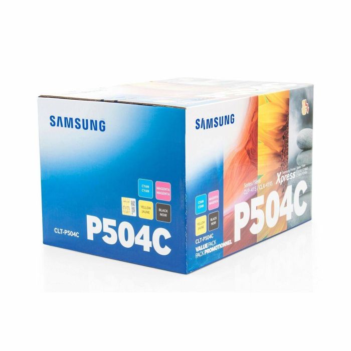 HP CLT-P504C SU400A Tóner Original 4-pack: Negro, Cian, Magenta, Amarillo (2500/1800 páginas) para Samsung 4