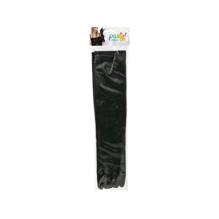 Guantes Negros 42 cm para Disfraz de Villana, Cabaret o Estilo Gótico - Accesorio para Adultos 1 Guantes Negros 42 cm para Disfraz de Villana, Cabaret o Estilo Gótico - Accesorio para Adultos 1