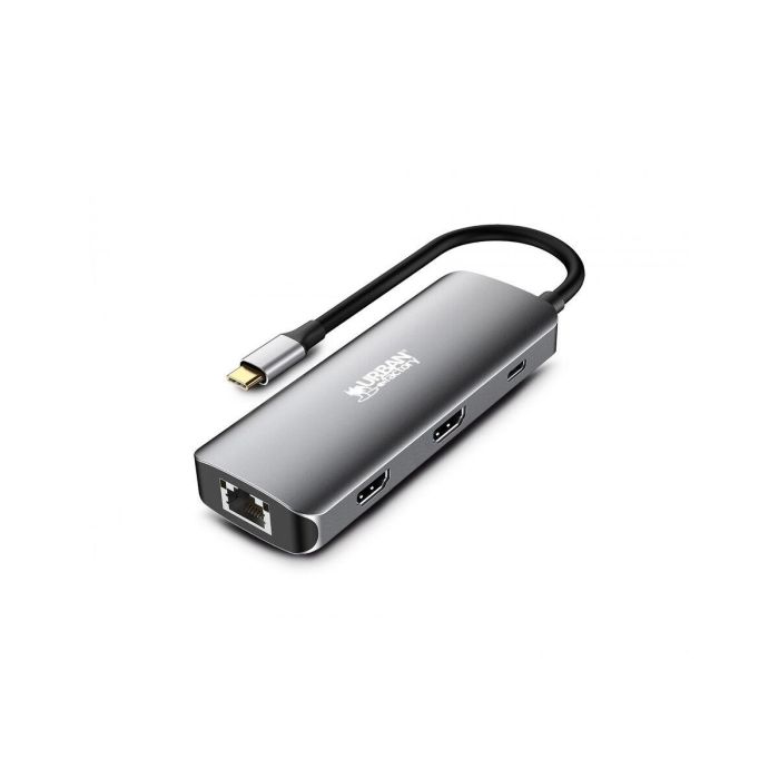 Hub USB-C Urban Factory MHC55UF Gris 5 Hub USB-C Urban Factory MHC55UF Gris 5