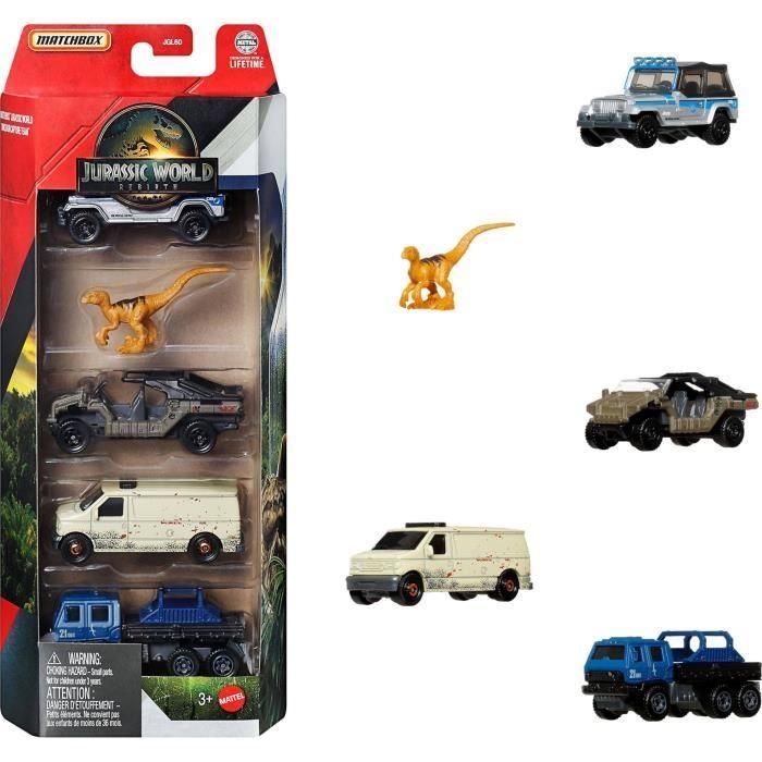 Matchbox MATJGL60 - Pack 5 Vehículos MBX JW de Juguete para Niños