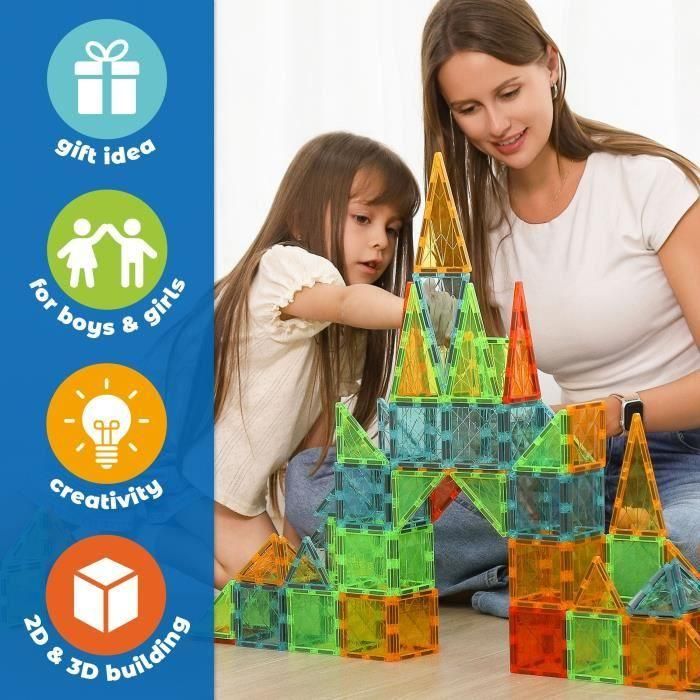 Fichas magnéticas - GEOMAG - Fichas Gemas 4102 - 44 piezas - Formas geométricas - Efecto cristal 3 Fichas magnéticas - GEOMAG - Fichas Gemas 4102 - 44 piezas - Formas geométricas - Efecto cristal 3