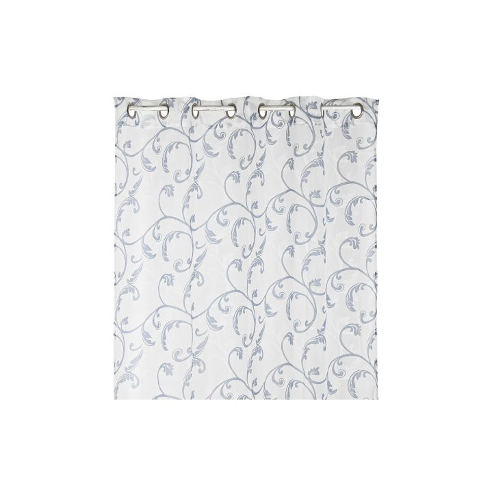 Cortina Alpino DKD Home Decor Azul Blanco 270 x 140 cm (2 Unidades) 1