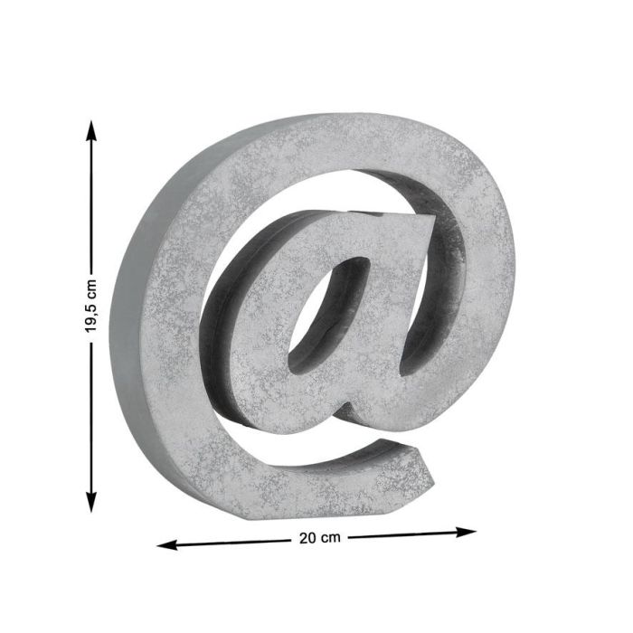 Decoración Mesa Símbolo @ Gris 20*4*19,5 cm 0 Decoración Mesa Símbolo @ Gris 20*4*19,5 cm 0