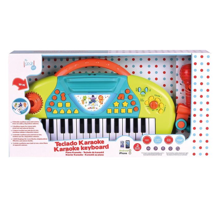 Tachan Piano Teclado LM7710 con Karaoke y Grabación para Niños de +2 Años, 32 Teclas, Luces, 8 Instrumentos y Ritmos 1 Tachan Piano Teclado LM7710 con Karaoke y Grabación para Niños de +2 Años, 32 Teclas, Luces, 8 Instrumentos y Ritmos 1