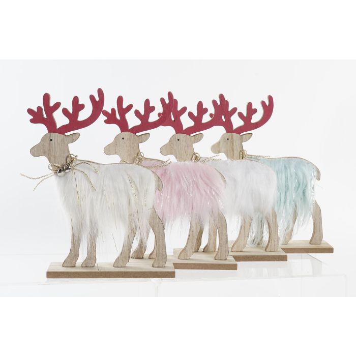 Figura Navidad Alpina DKD Home Decor Beige Rosa 5 x 16 x 23 cm (4 Unidades) 2 Figura Navidad Alpina DKD Home Decor Beige Rosa 5 x 16 x 23 cm (4 Unidades) 2