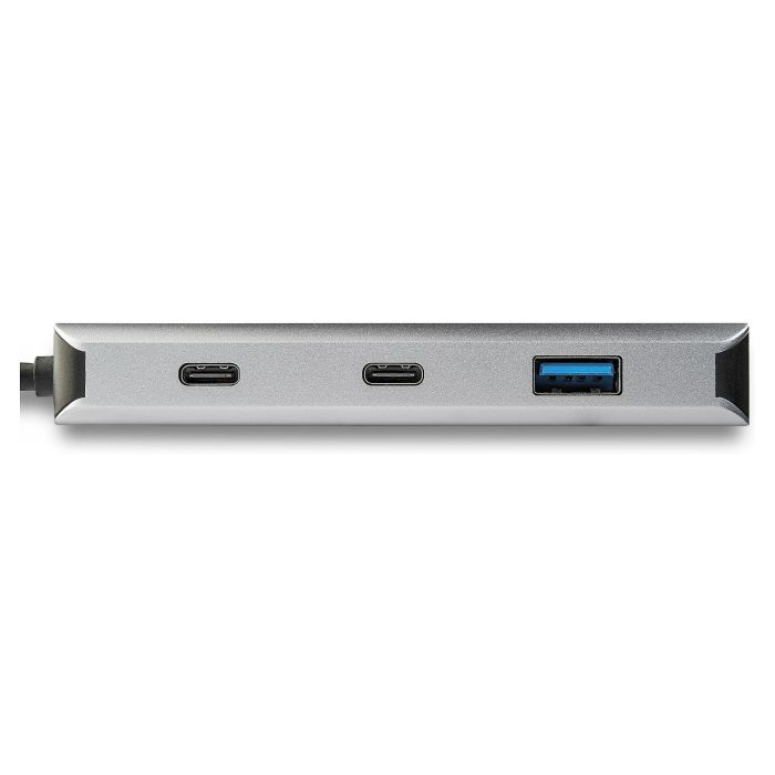 StarTech USB C Hub de 4 Puertos, 2x USB-A y 2x USB-C, USB 3.2 Gen 2 SuperSpeed de 10Gbps, Alimentado por Bus, Cable de 25cm, Negro/Gris, Aluminio