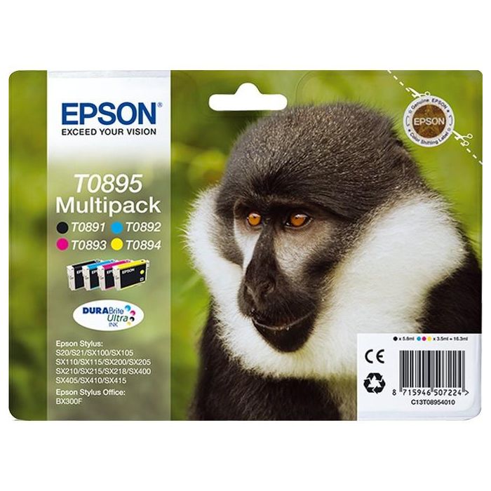 Epson Stylus S20/SX105/SX205/405 Multipack (T089140+240+340+440) 0 Epson Stylus S20/SX105/SX205/405 Multipack (T089140+240+340+440) 0