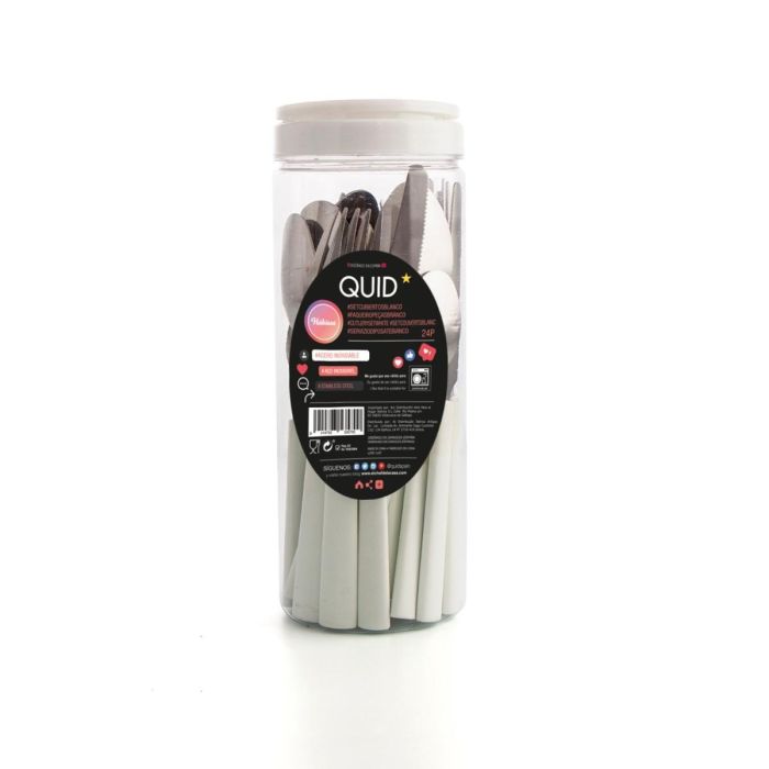 Set 24 Cubiertos Acero Inox Habitat Quid 9 cm-1,5 mm 2 Set 24 Cubiertos Acero Inox Habitat Quid 9 cm-1,5 mm 2