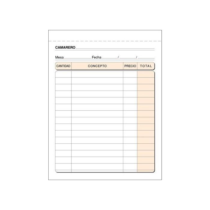 Talonario Camareros 8º Triplicado Loan (Set de 5)