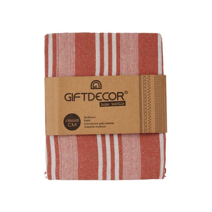 Multiusos Rayas Teja 235X205Cm Giftdecor (8 Unidades) 2 Multiusos Rayas Teja 235X205Cm Giftdecor (8 Unidades) 2