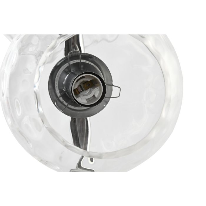 DKD Home Decor Lámpara Sobremesa Glam Plateado Transparente Hierro Cristal Marmol 18 x 60 x 32 cm 3