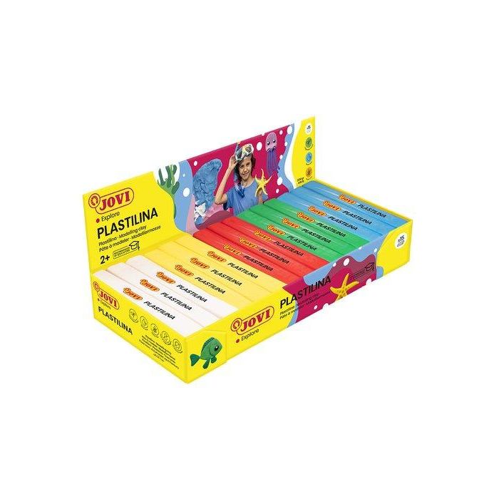 Jovi Plastilina Pastilla 150 gr 5 Colores Básicos Surtidos Caja Expositora 15 Ud