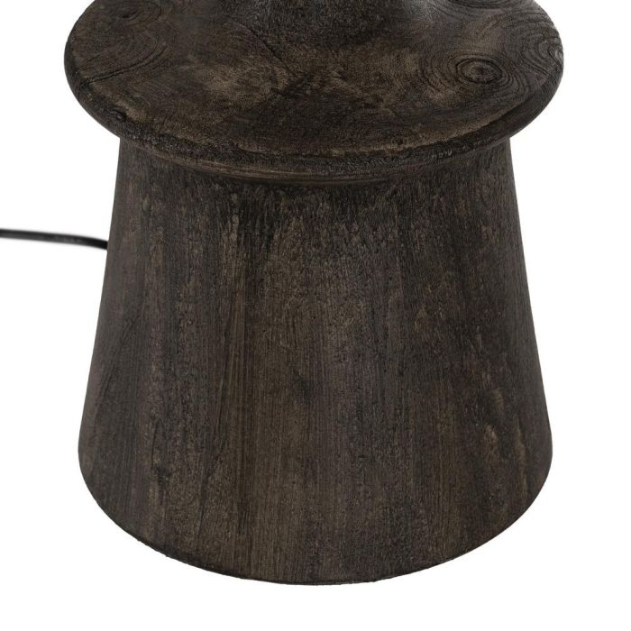 Base Lámpara Mesa Marrón Madera de Mango 20 X 20 X 45 cm