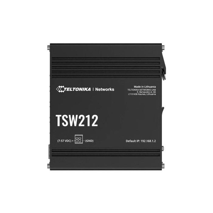 Teltonika TSW212 Conmutador Gestionado L2 de 8 Puertos Gigabit Ethernet y 2 Ranuras SFP, 20 Gbit/s