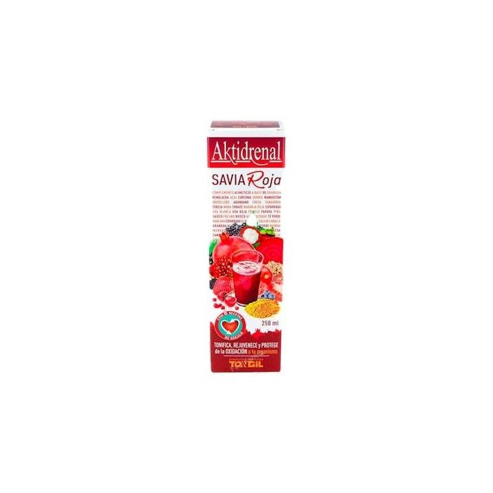 Lineabel Aktidrenal Savia Roja 250ml. Suplemento Líquido con Plantas y Zinc, Antioxidante para Protección Celular