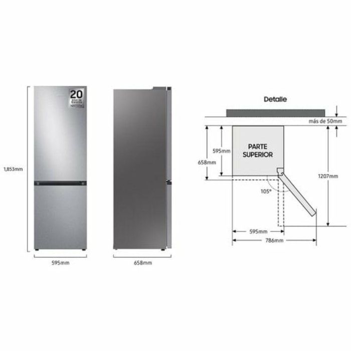 Lavadora Samsung RB34C602DSA 186 Plateado 23 Lavadora Samsung RB34C602DSA 186 Plateado 23
