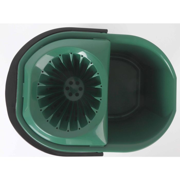 Cubo con ruedas 16L, asa y escurridor verde - Kety | Inde (6 Unidades) 3 Cubo con ruedas 16L, asa y escurridor verde - Kety | Inde (6 Unidades) 3